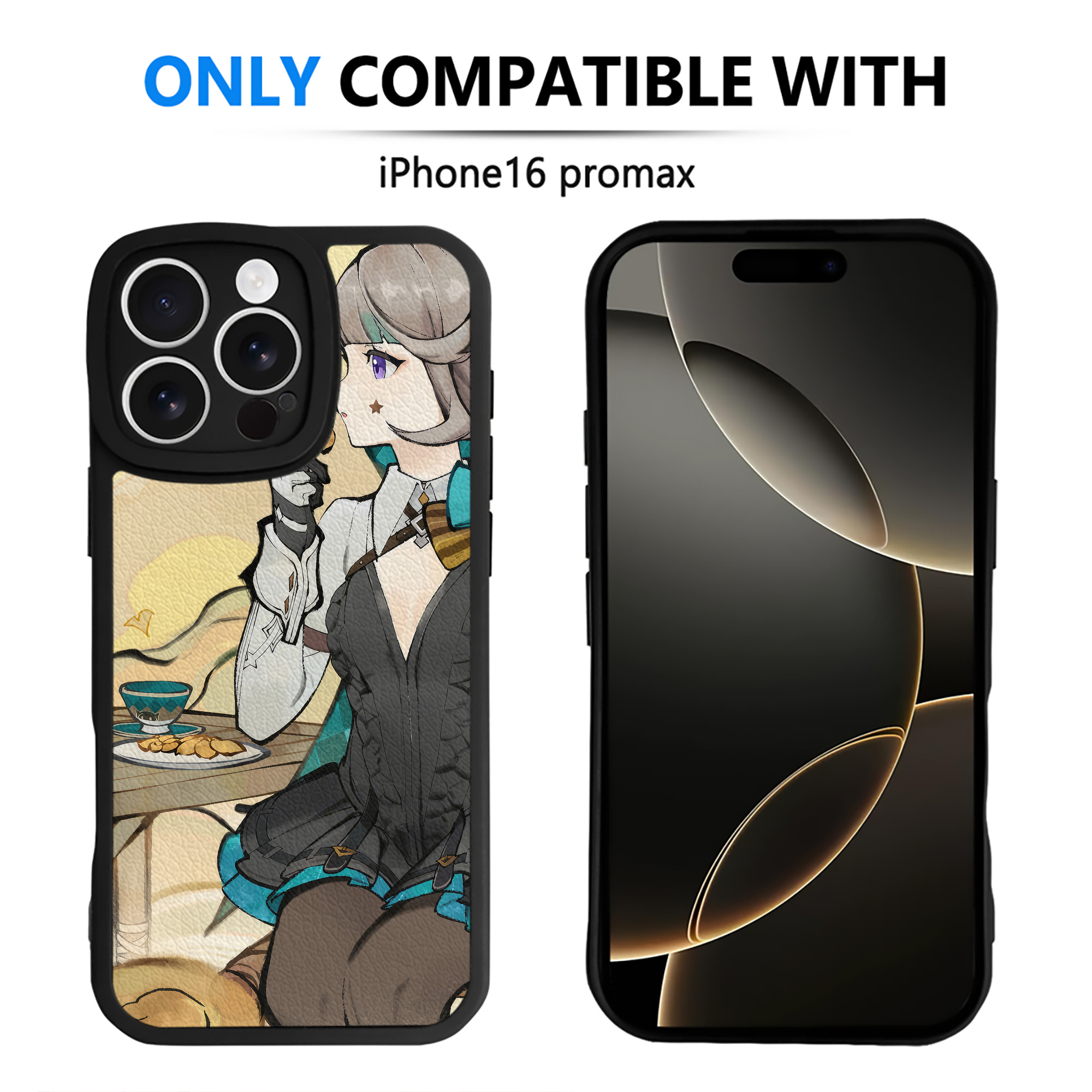 げんし神 genshin 【iPhone 16シリーズ対応】シリコンスマホケース（レザー調） 材質：シリコン